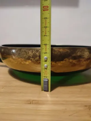 Coppa + 5 ciotoline vetro stile veneziano, Anni 60