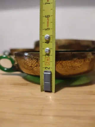 Coppa + 5 ciotoline vetro stile veneziano, Anni 60