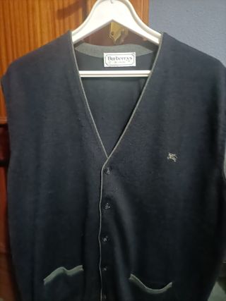 Chaleco Burberry Hombre XXL Negro/Gris