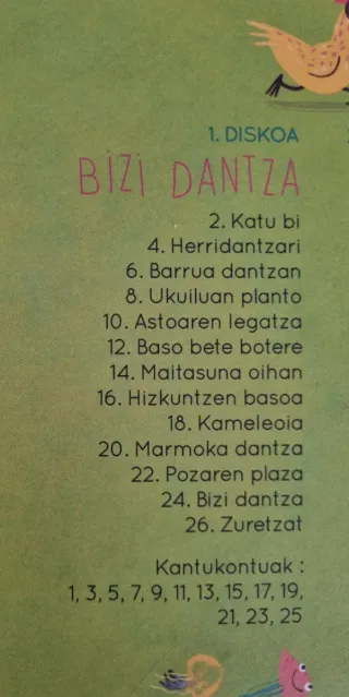 Libro Infantil Bizi Dantza + 2 CDs