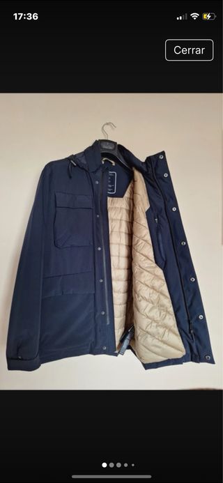 Parka caballero azul