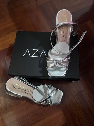 Zapatos de tacón AZAREY plateados