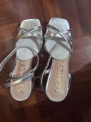 Zapatos de tacón AZAREY plateados
