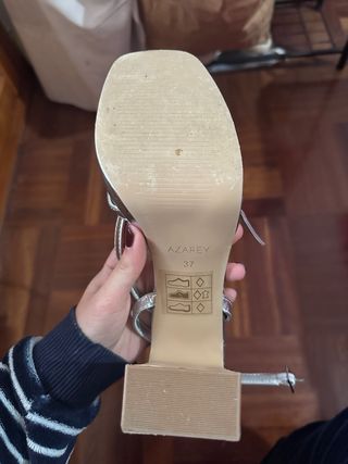 Zapatos de tacón AZAREY plateados