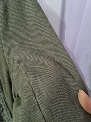 Chaqueta larga micropana y encaje Talla XL