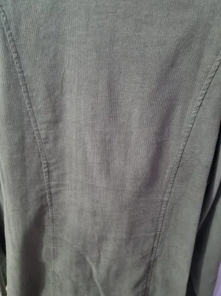 Chaqueta larga micropana y encaje Talla XL