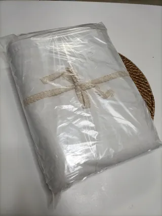 Sábana de lino artesanal dos paños