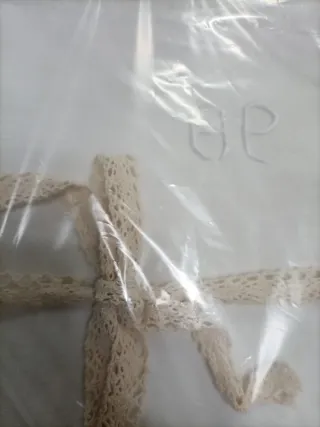 Sábana de lino artesanal dos paños