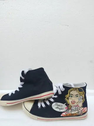 Zapatillas altas con estampado de cómic