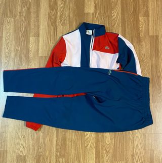 Chándal Lacoste Rojo, Azul y Blanco Rojizo