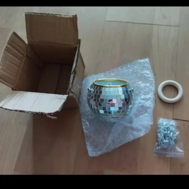 Macetero Colgante Bola Discoteca.