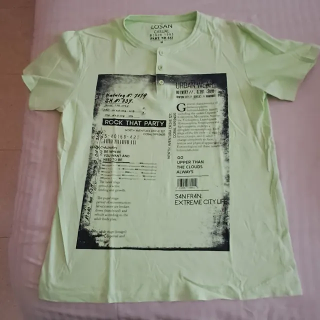 Camiseta LOSAN Casual Verde Talla M
