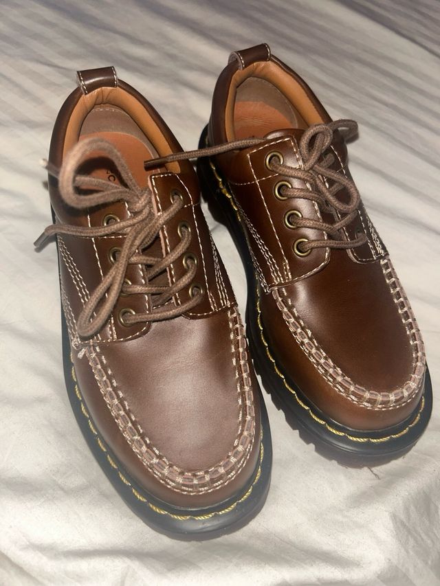 Mocasines tipo Dr martens Cuero Marrón Talla 37