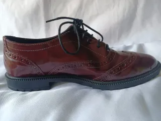 Zapatos planos LA HALLE cordones piel talla 38