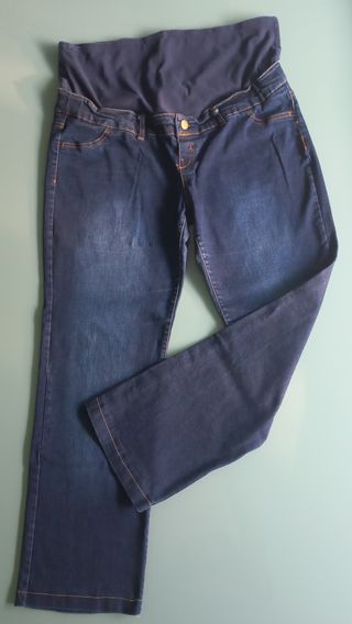 2 Pantalones Premamá Negro y Azul