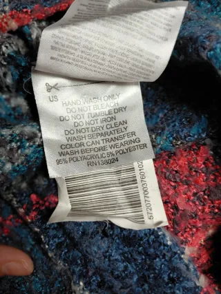 Bufanda Infinita Cuadros Tweed Azul y Rosa