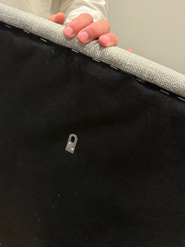 Cabecero effetto tessuto grigio