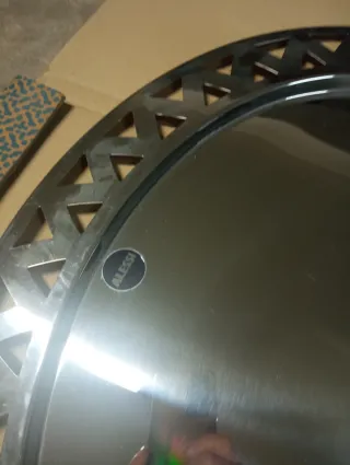 Vassoio Alessi Ovale in Metallo Argentato