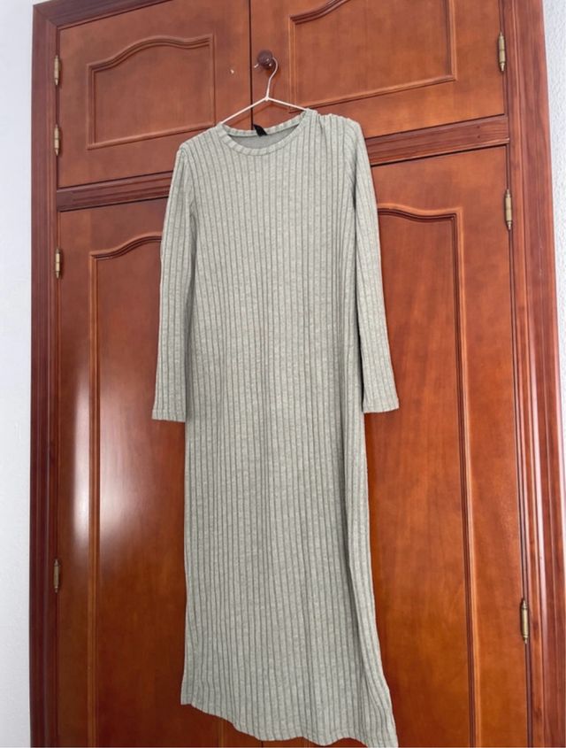 Vestido largo verde invierno talla S