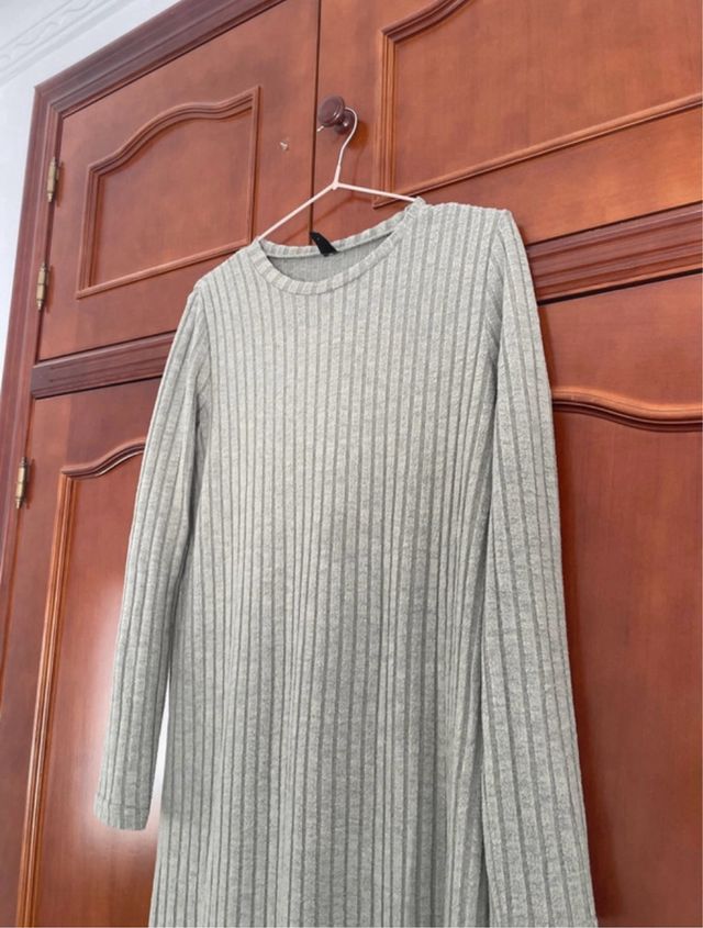 Vestido largo verde invierno talla S