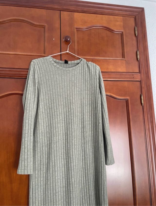 Vestido largo verde invierno talla S