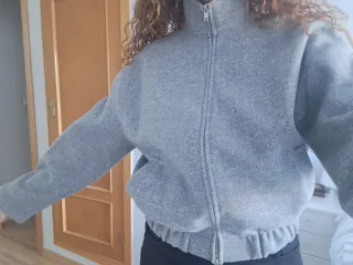 Cazadora Zara Bomber Gris Sin Estrenar