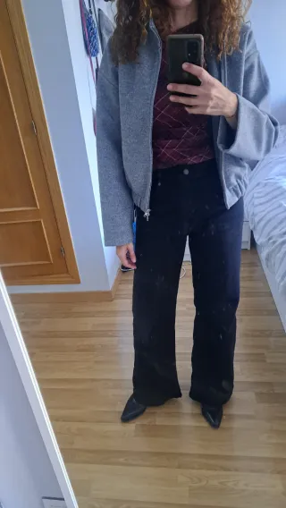 Cazadora Zara Bomber Gris Sin Estrenar