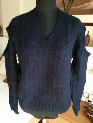 Jersey Zara Azul brazos descubiertos