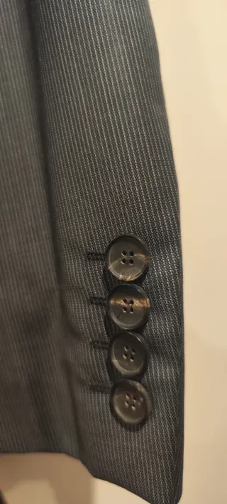 Traje Zara Gris Talla L Chaqueta y Pantalón