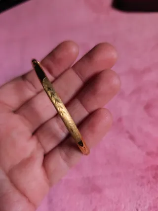 Pulsera media caña oro 18k