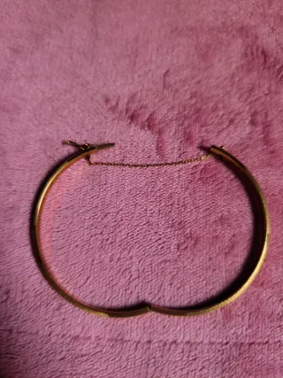 Pulsera media caña oro 18k