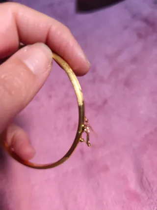 Pulsera media caña oro 18k