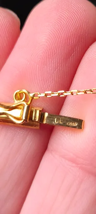 Pulsera media caña oro 18k