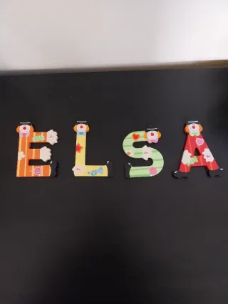 Letras decorativas de madera ELSA