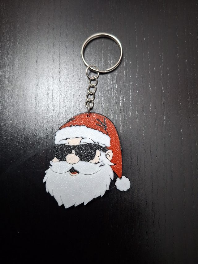 Chaveiro do Papai Noel com Óculos de Sol