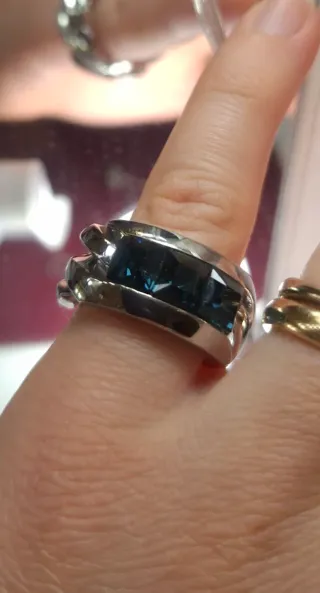 Anello Brosway donna Blu Argento