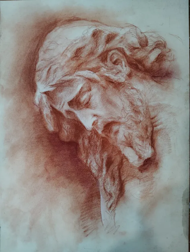 Dibujo Sanguina Cristo Sevilla