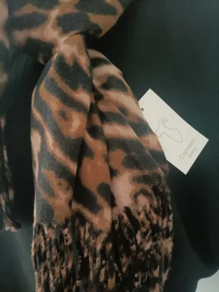 Bufanda Leopardo con Flecos