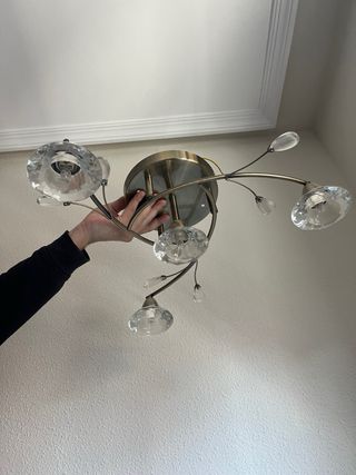 Lámpara de techo cristal 4 luces