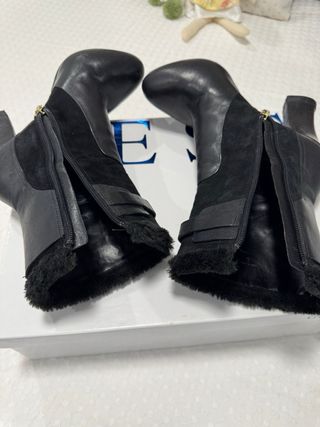 Botines Guess Negros Piel y Ante