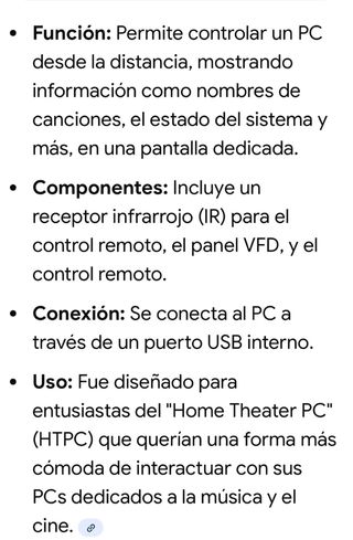 Control Remoto PC iMON VFD Multimedia