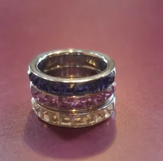 Anelli Brosway con cristalli colorati