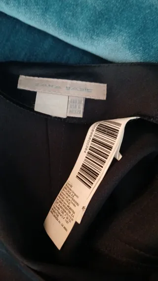 Saia Zara acetinada preta - Tamanho 38