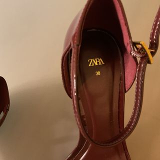 Sandalias Zara Burdeos Talla 38