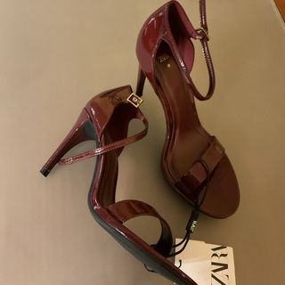 Sandalias Zara Burdeos Talla 38