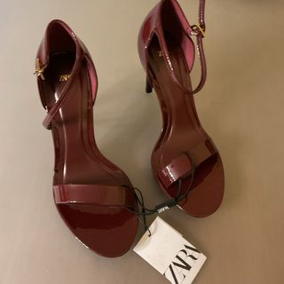 Sandalias Zara Burdeos Talla 38
