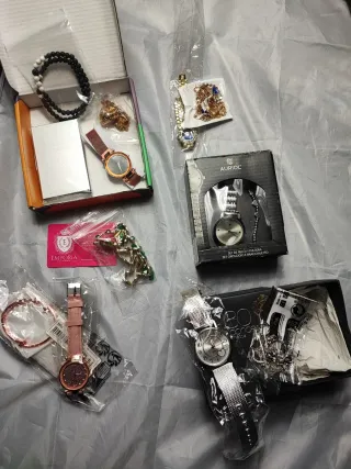 Lote 6 relojes mujer oro y plata