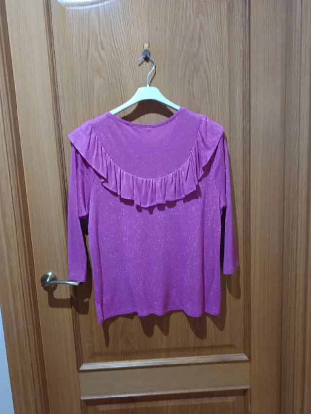 Sudadera brillante manga 3/4. Super suave y cómoda