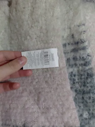 Bufanda Maxi Plaid Rosa/Gris/Blanco