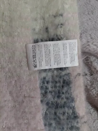 Bufanda Maxi Plaid Rosa/Gris/Blanco